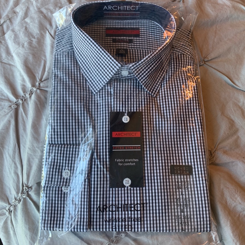 NWT Black and White Button Up Shirt